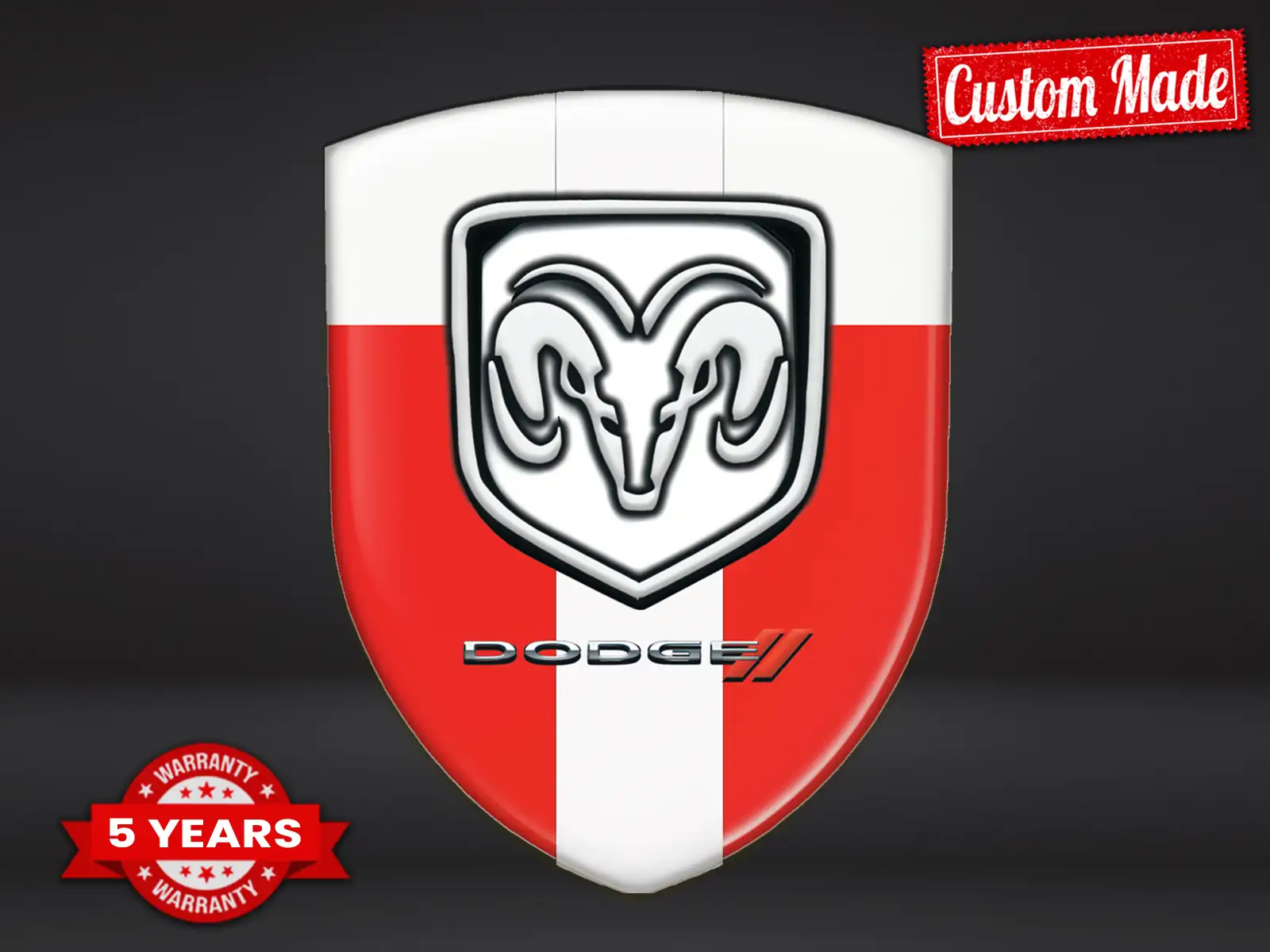 Dodge Resin decals Racing Edition Sleek Domed Style